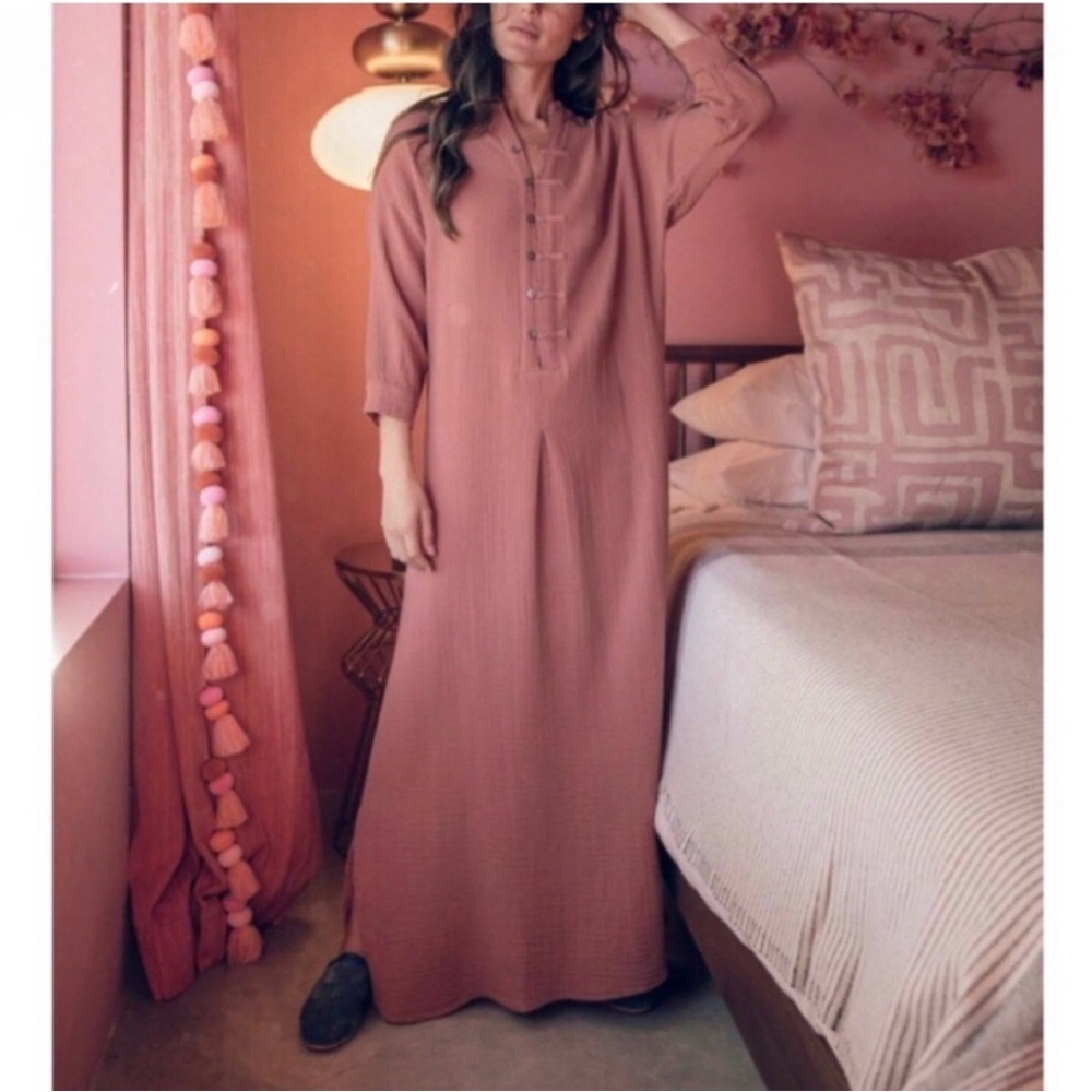 Odd Bird Kaftan Lounge Dress Gauze Size Small S